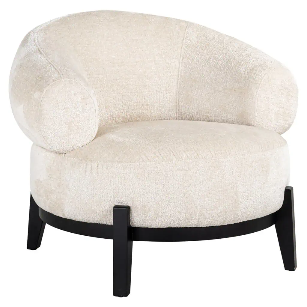 - Fauteuil Montana white chenille (Bergen 900 white chenille)