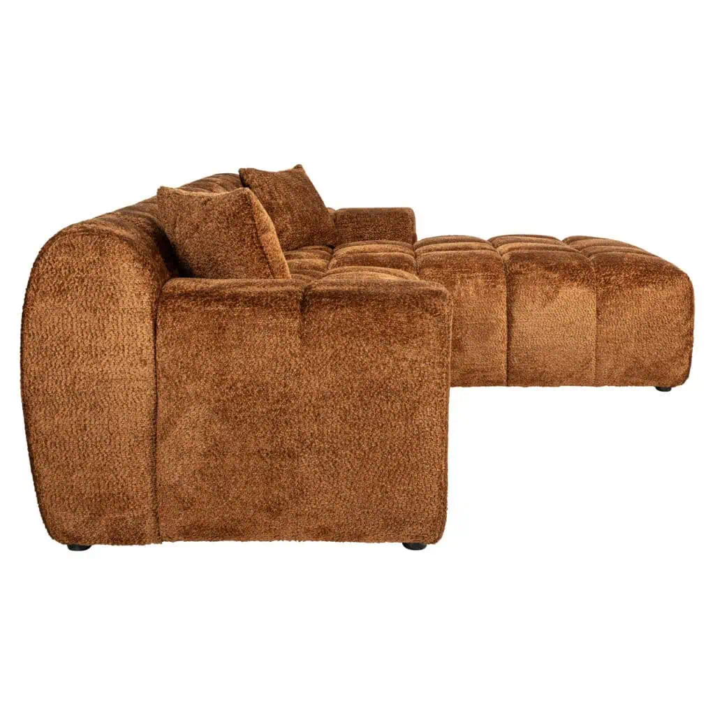 - Sofa Cube 3-zits + lounge rechts (Be Lovely 603 Cinnamon)