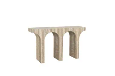 - Console Dulce gris faux travertin