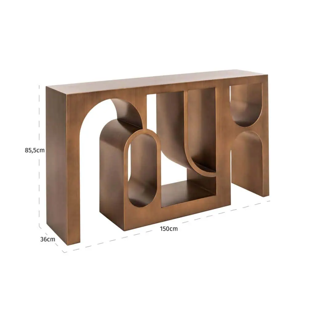 - Console Lugano brushed gold