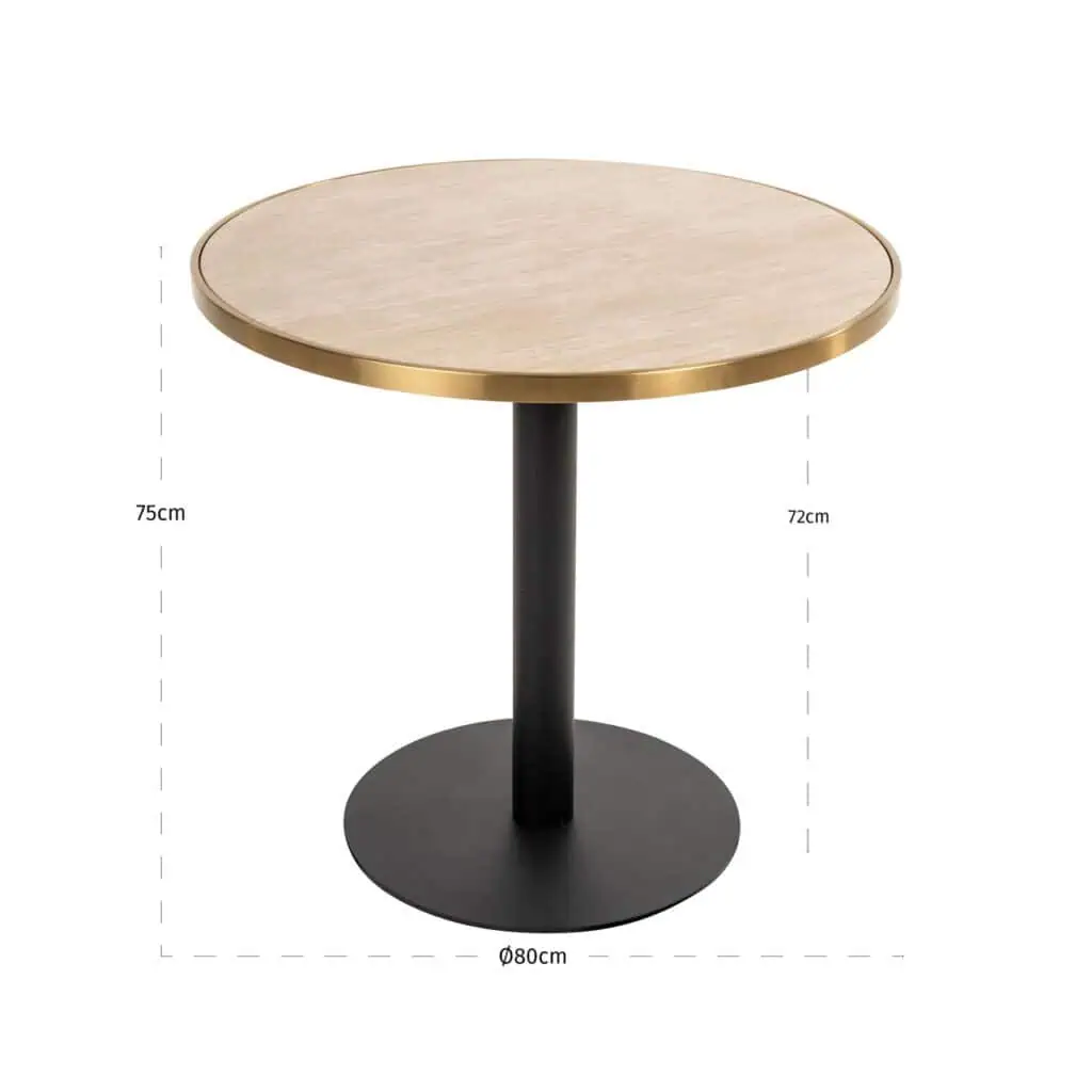 - Bistrotafel Brazza beige 80Ø