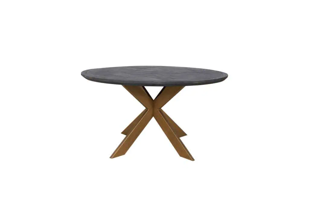 - Eettafel Blackbone Brass black rustic 140Ø
