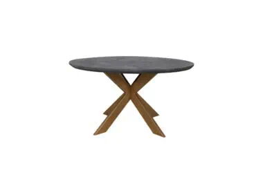- Eettafel Blackbone Brass black rustic 140Ø