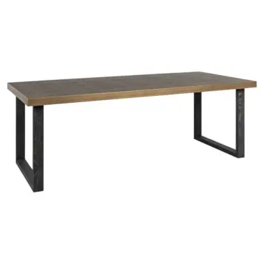 - Eettafel Bloomville brown incl. glass top 200