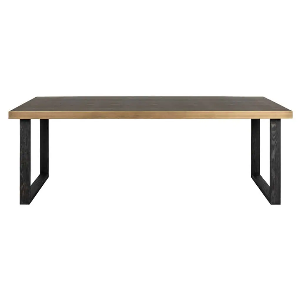 - Eettafel Bloomville brown incl. glass top 200