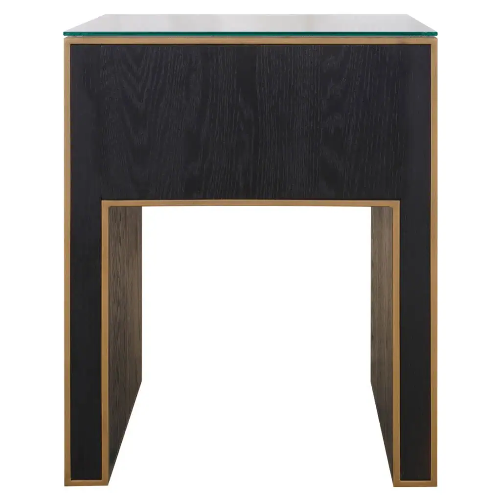 - Nachtkastje Bloomville brown incl. glass top