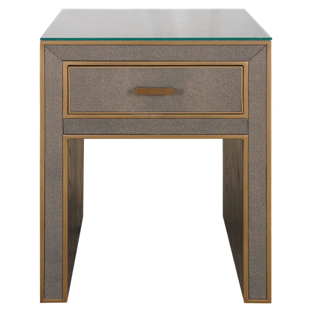 - Nachtkastje Bloomville brown incl. glass top