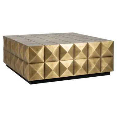 - Salontafel Collada brushed gold incl. glass top