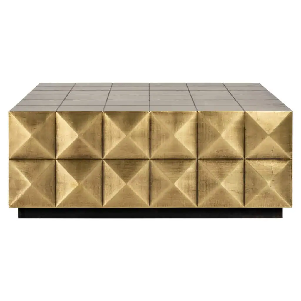 - Salontafel Collada brushed gold incl. glass top