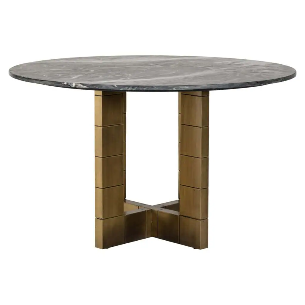 - Eettafel Collada black/gold 130Ø