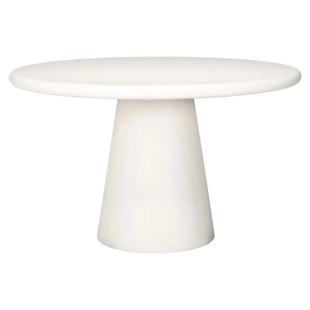 - Eettafel Bloomstone white 130Ø
