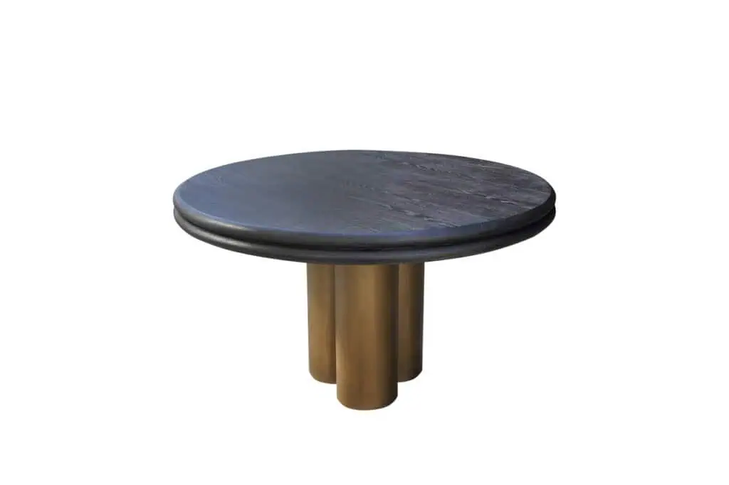 - Eettafel Macaron black rustic 130Ø