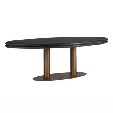 - Eettafel Macaron black rustic oval 235