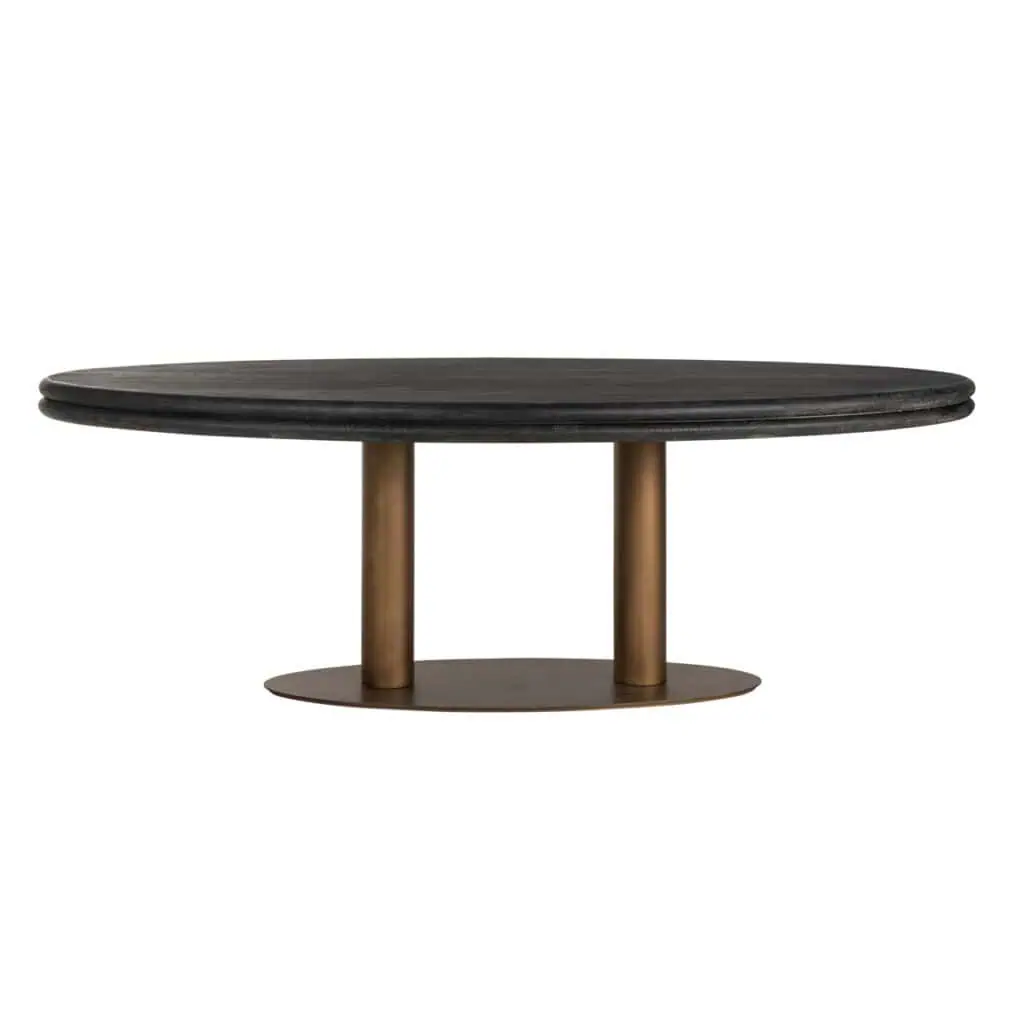 - Eettafel Macaron black rustic oval 235