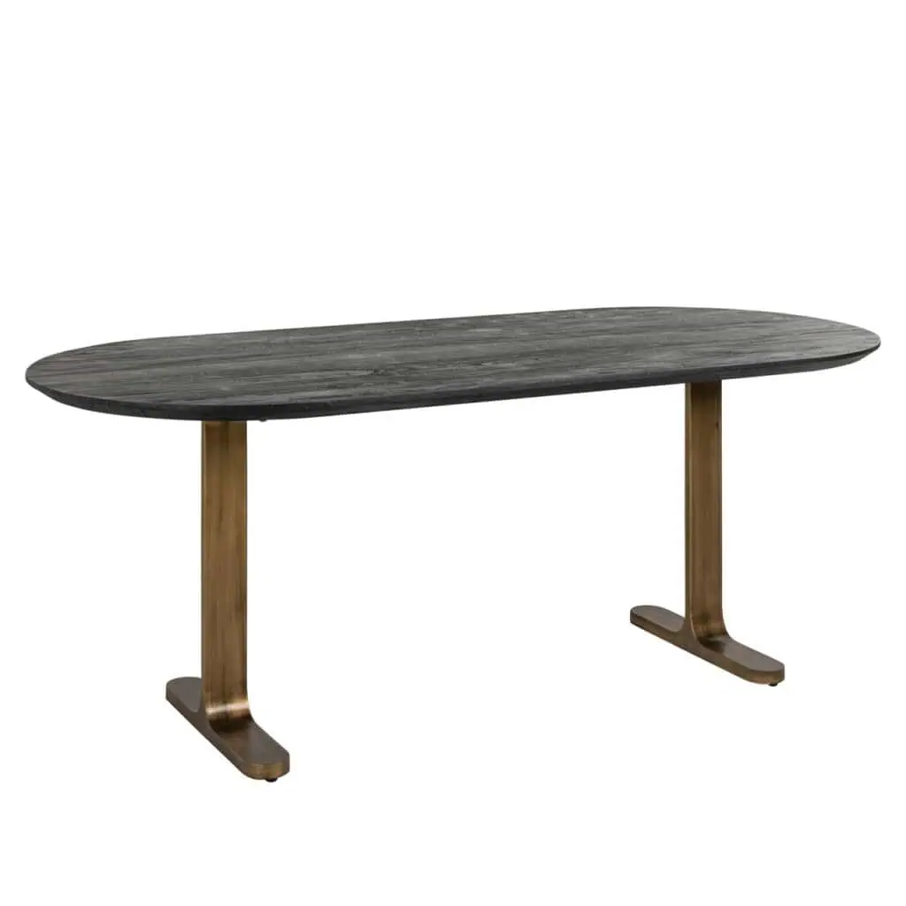 - Eettafel Revelin black/gold 235