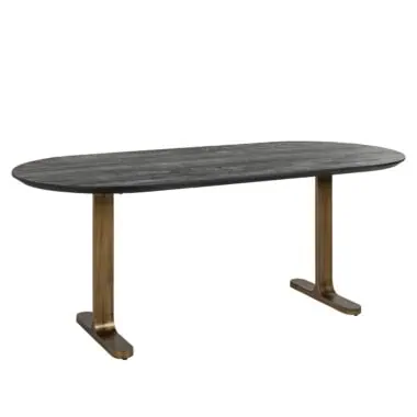- Eettafel Revelin black/gold 235