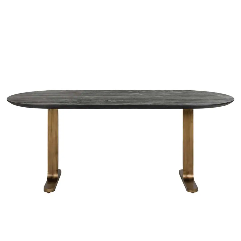 - Eettafel Revelin black/gold 235