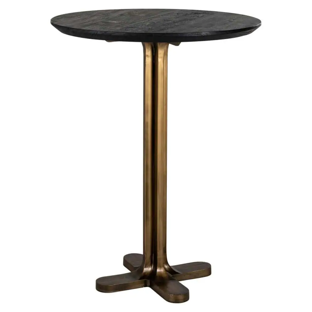- Eettafel Revelin black/gold 81Ø