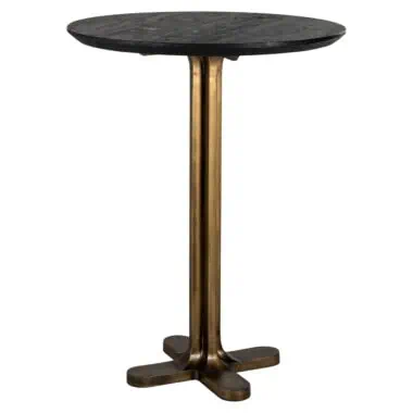 - Eettafel Revelin black/gold 81Ø