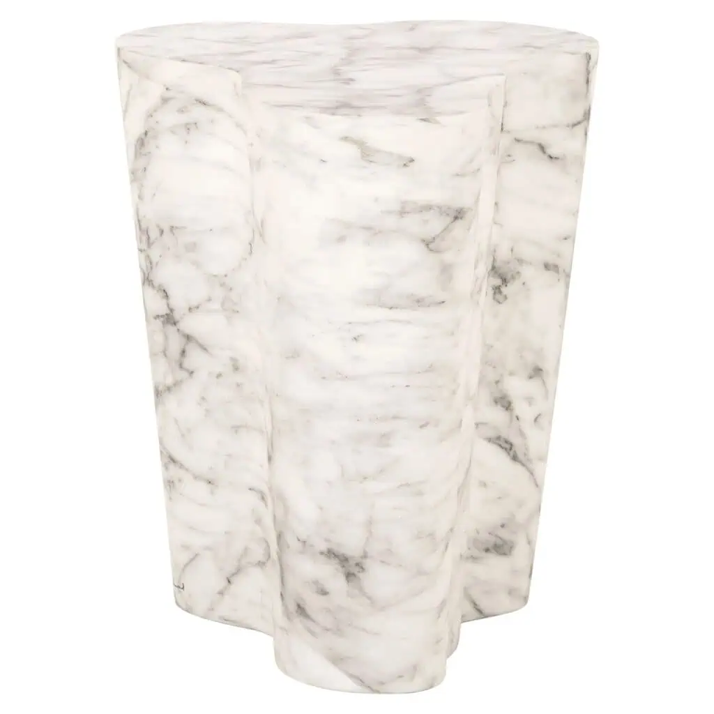 - Outdoor bijzettafel Rockyard white marble look