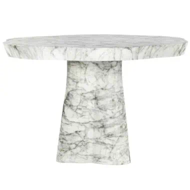 - Outdoor eettafel Rockyard white marble look 140Ø