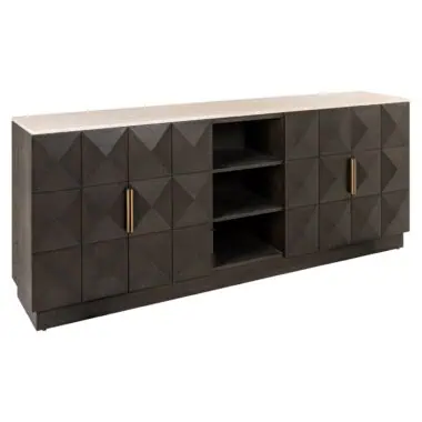 - Dressoir Claremont brown  4-doors 2-shelves