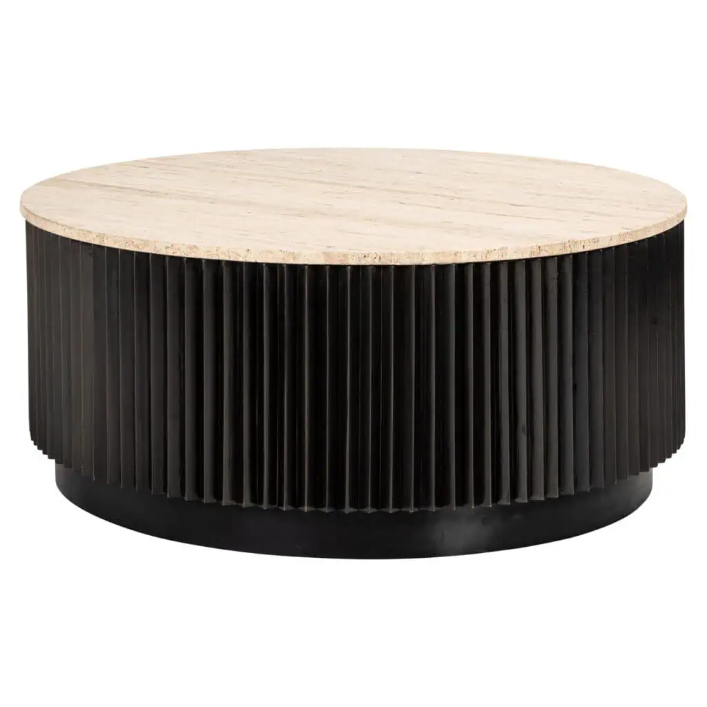 - Salontafel Hampton dark brown 90Ø