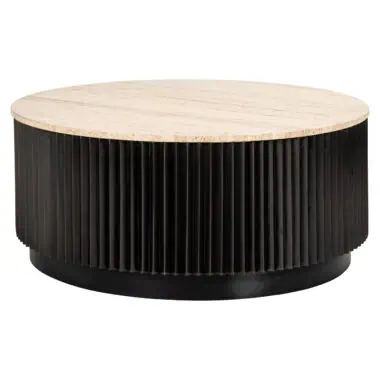 - Salontafel Hampton dark brown 90Ø