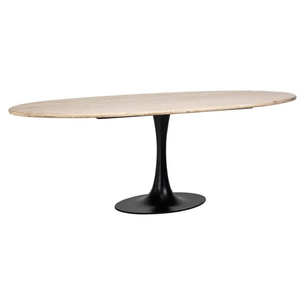 - Eettafel Hampton black oval 230