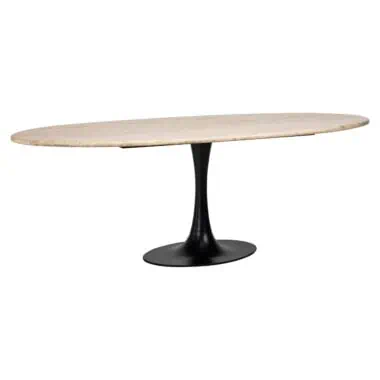 - Eettafel Hampton black oval 230