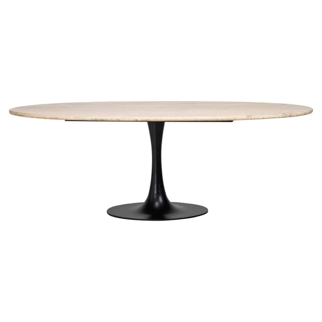 - Eettafel Hampton black oval 230