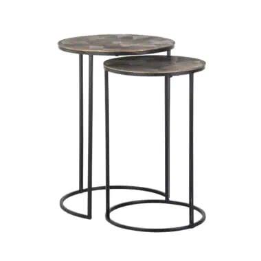 - Bijzettafel Tulum brushed gold (Set of 2)