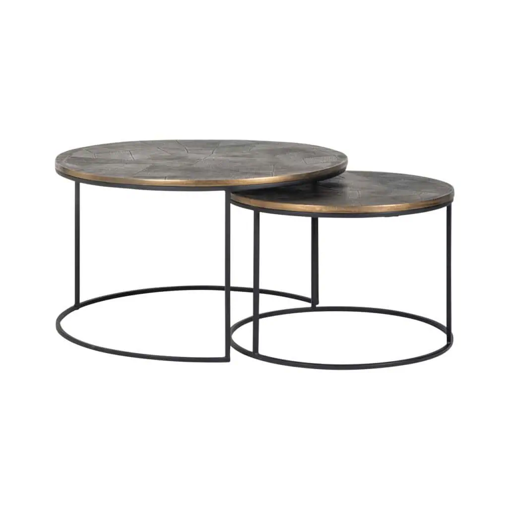 - Salontafel Tulum brushed gold (Set of 2)