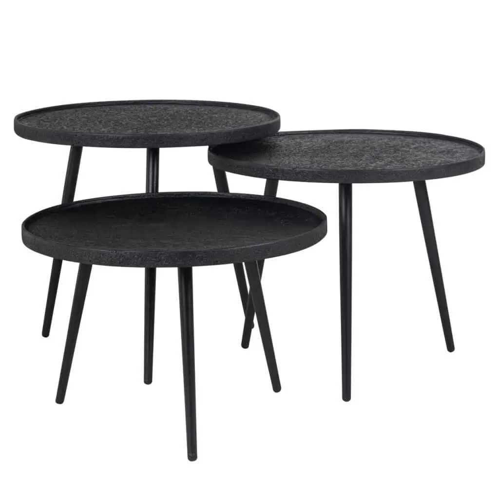 - Salontafel Oxford black (Set of 3)