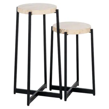 - Bijzettafel Dillinger beige (Set of 2)