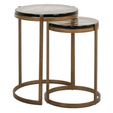 - Table d'appoint Cleo gold (Lot de 2)