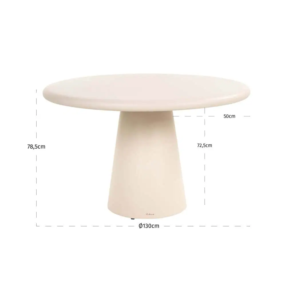 - Outdoor eettafel Urban Bloom sandstone 130Ø