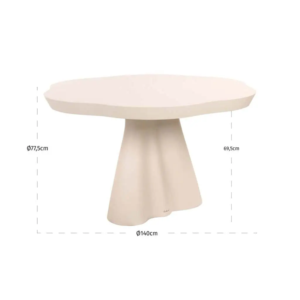 - Outdoor eettafel Urban Bloom sandstone 140Ø