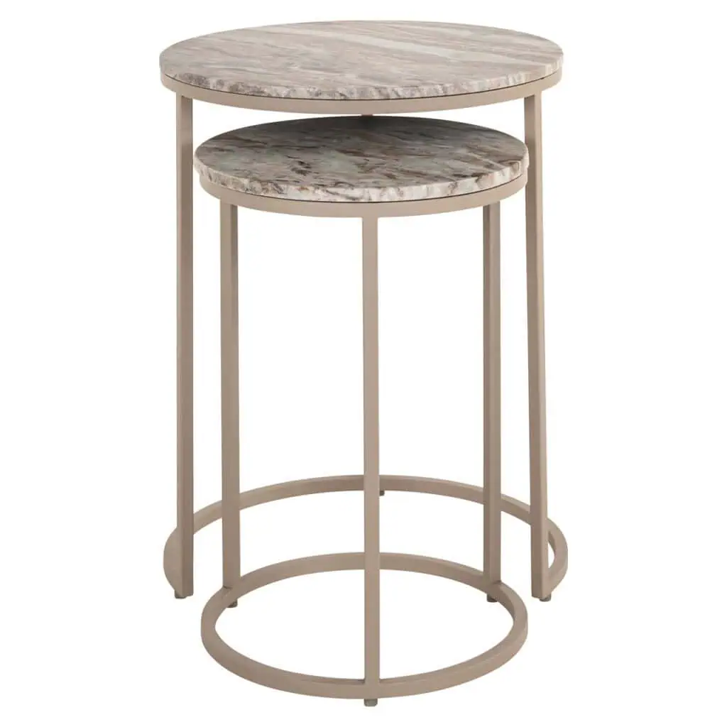- Bijzettafel Fairfax stone (Set of 2)