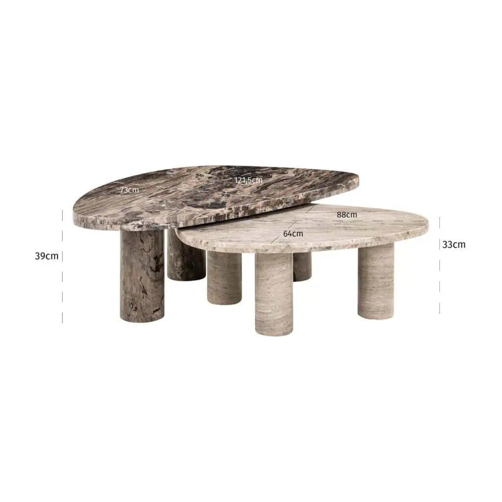 - Salontafel Nazario brown (Set of 2)