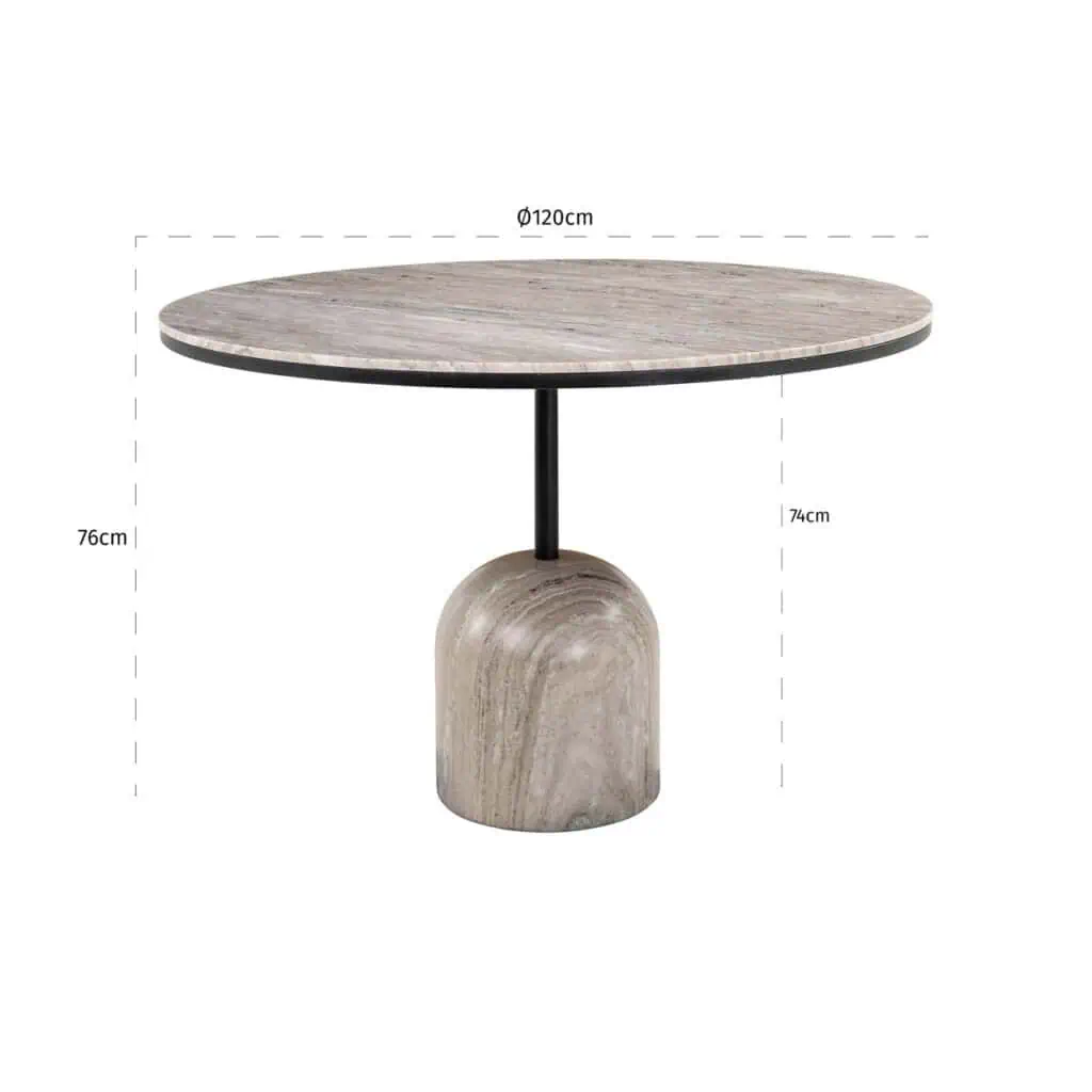 - Eettafel Duncan sand 120Ø