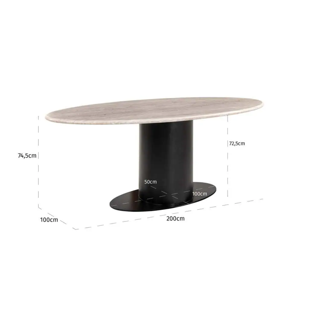 - Eettafel Brodman sand 200