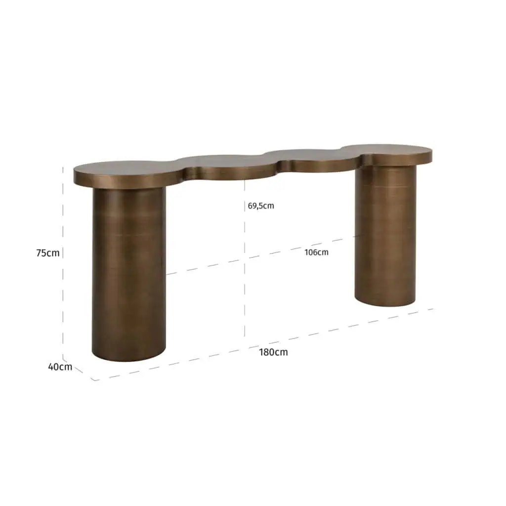 - Console Bubba brushed gold