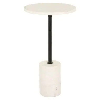 - Bijzettafel Misty black/white 30Ø