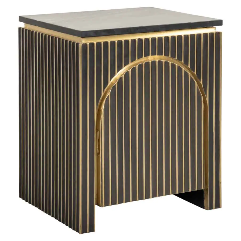 - Nachtkastje Les Arcs brushed gold