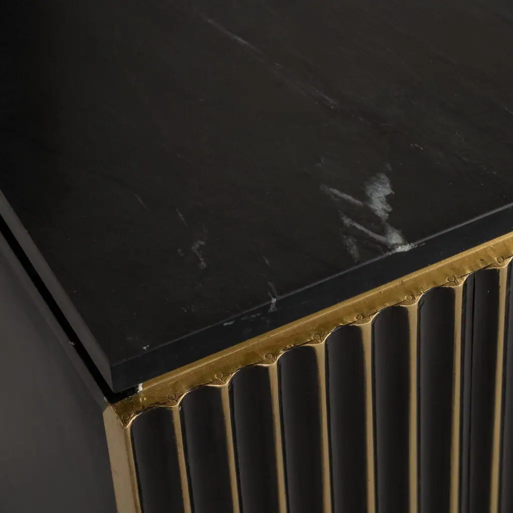 - Nachtkastje Les Arcs brushed gold