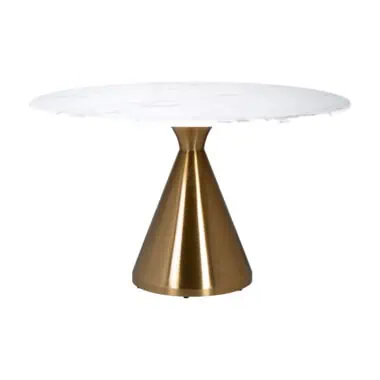 - Eettafel Tenille brushed gold 130Ø