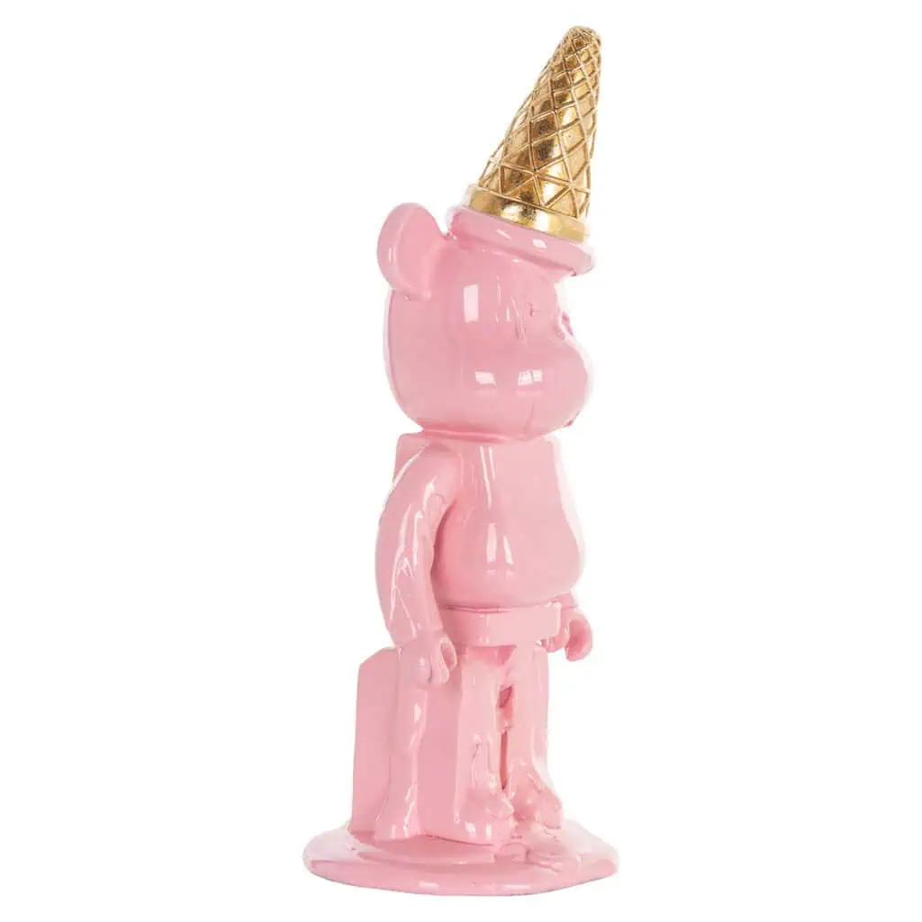- Decoratief object Icebear cream pink