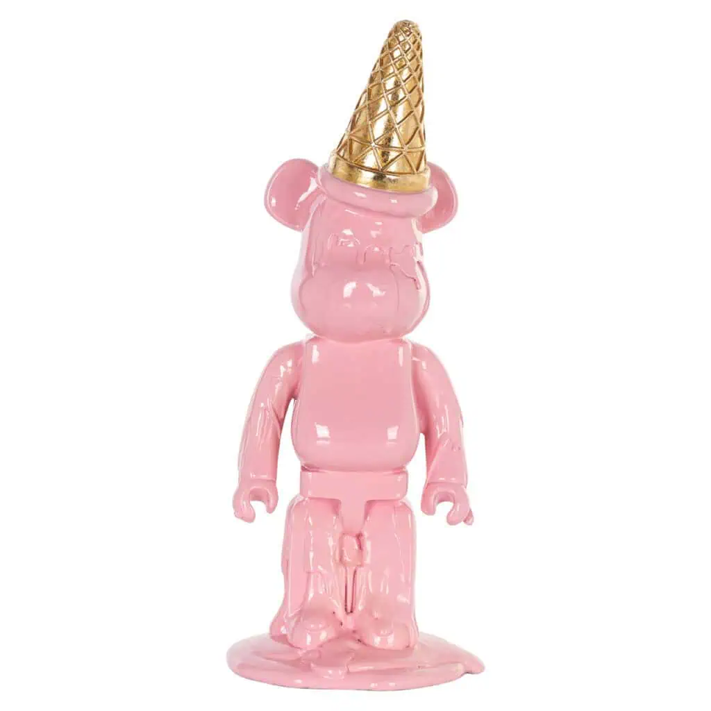- Decoratief object Icebear cream pink