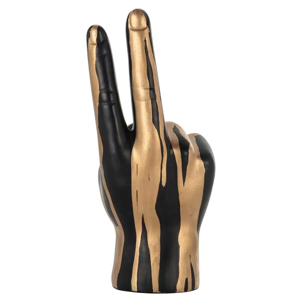 - Decoratief object Peace black/gold